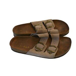 Women's White Mountain Suede Comfort Sandals Size 8M